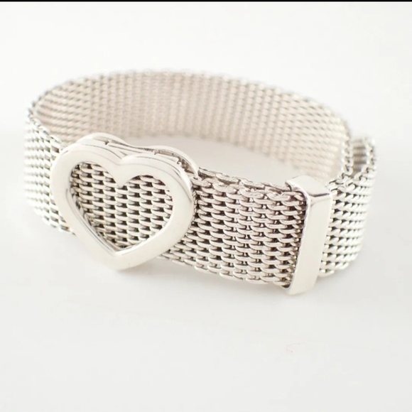 Tiffany &co somerset mesh heart bracelet - Picture 2 of 3